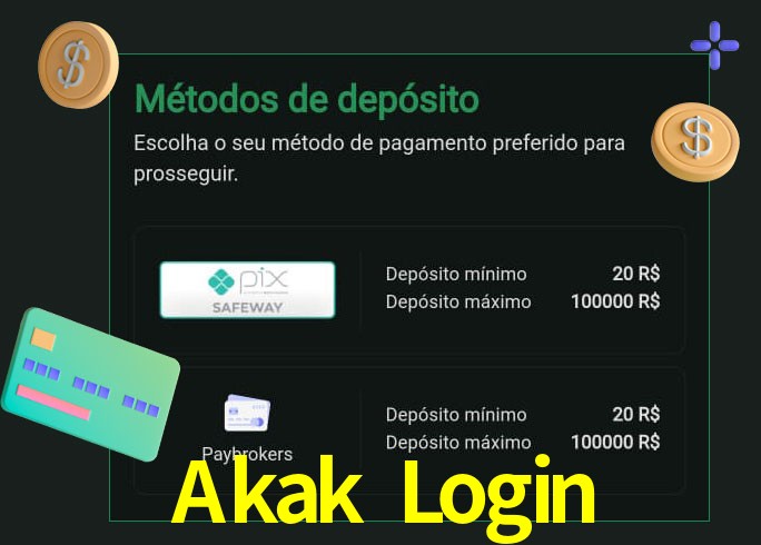 O cassino Akak Login oferece uma grande variedade de métodos de pagamento